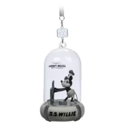 Steamboat Willie - Disney100 Eras Kollektion - Living Magic Sketchbook Ornament Kollektion - Dekorationsstück Zum Aufhängen Mit Leucht- Und Soundeffekten