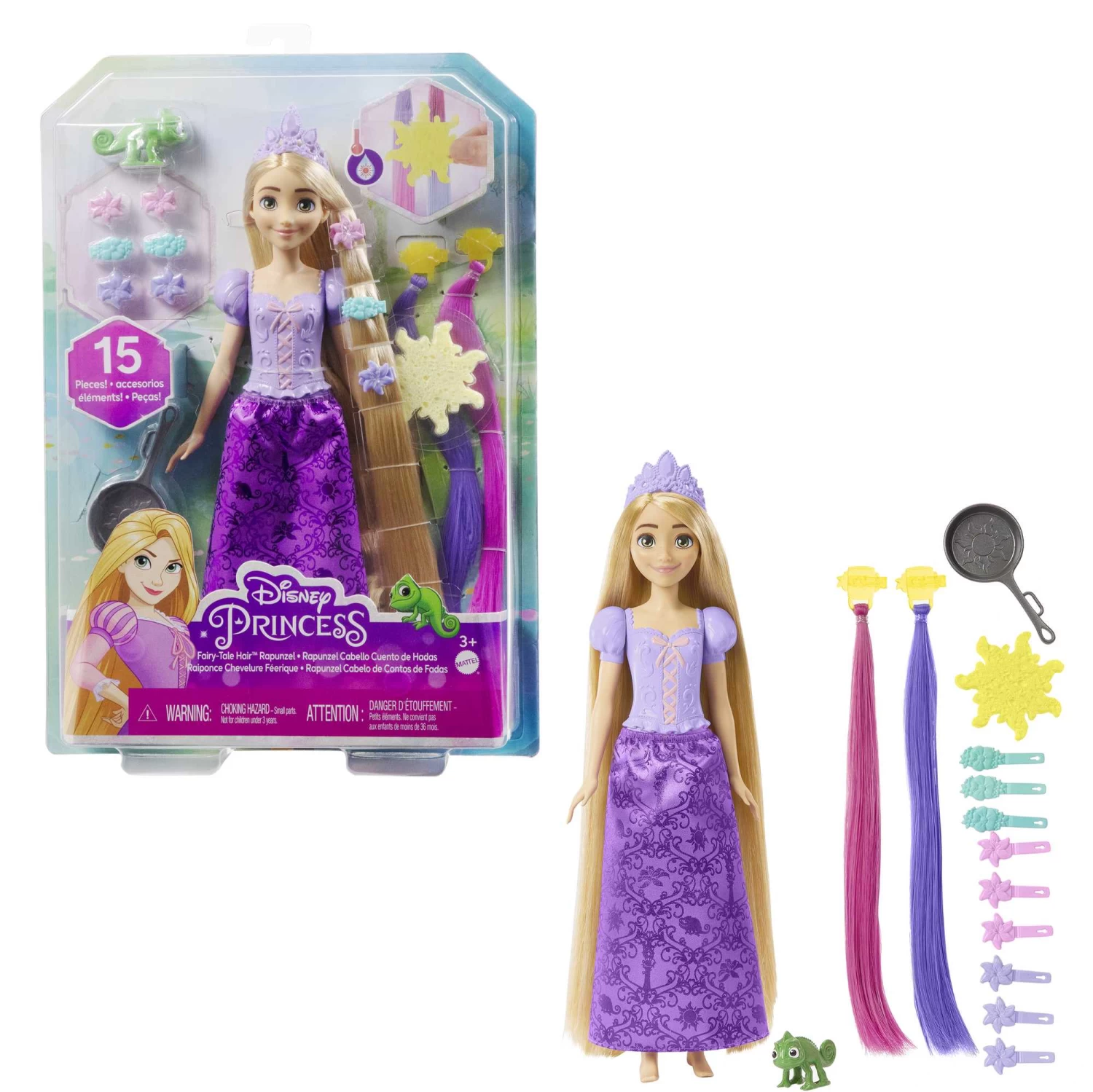 Disney Princess Disney-Princesses Disney-Poupée Raiponce Chevelure Conte De Fées 3 Disney Princess Disney-Princesses Disney-Poupée Raiponce Chevelure Conte De Fées
