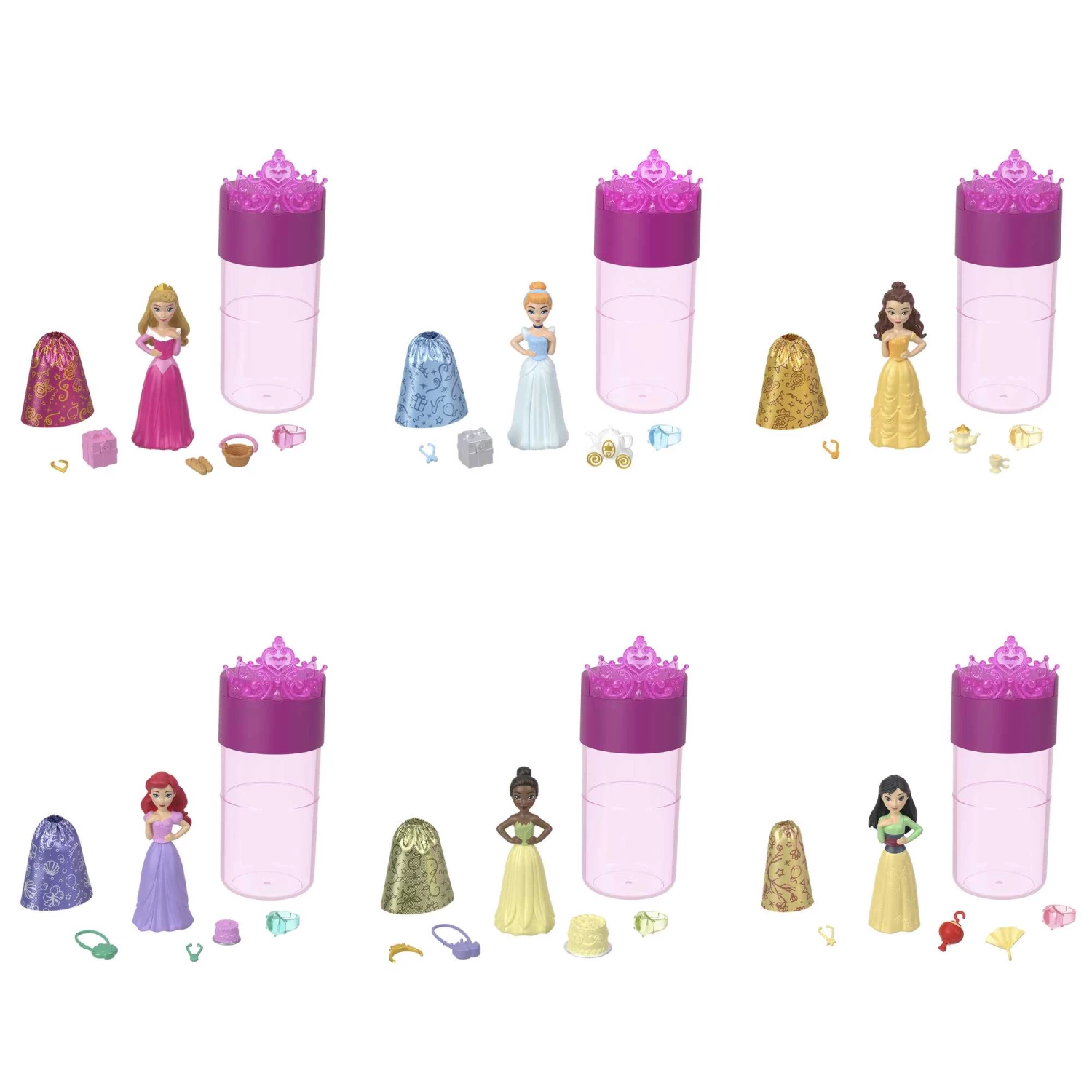 Disney Princess Color Reveal Dolls With 6 Surprises, Party Series 3 Disney Princess Color Reveal Dolls With 6 Surprises, Party Series